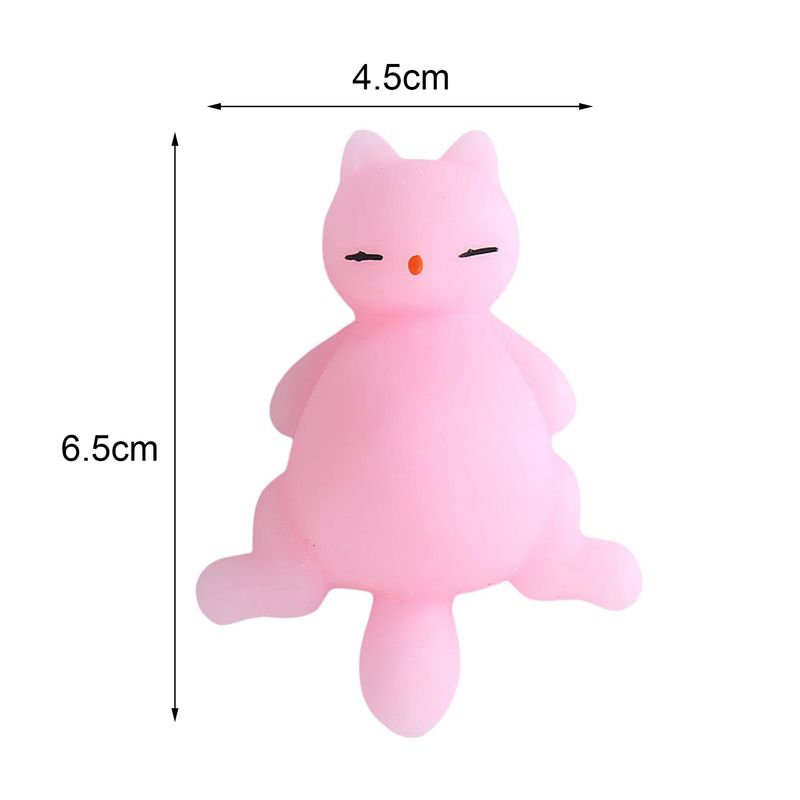 5 Stück Katzen-Quetschspielzeug, schöne Cartoon-Kätzchen-Puppenfigur, Kneifspielzeug, Stressabbau, weiche TPR-Neuheit, Tierpuppen, zerquetscht Anti-Stress-Spielzeug, Partygeschenk_voghion.com