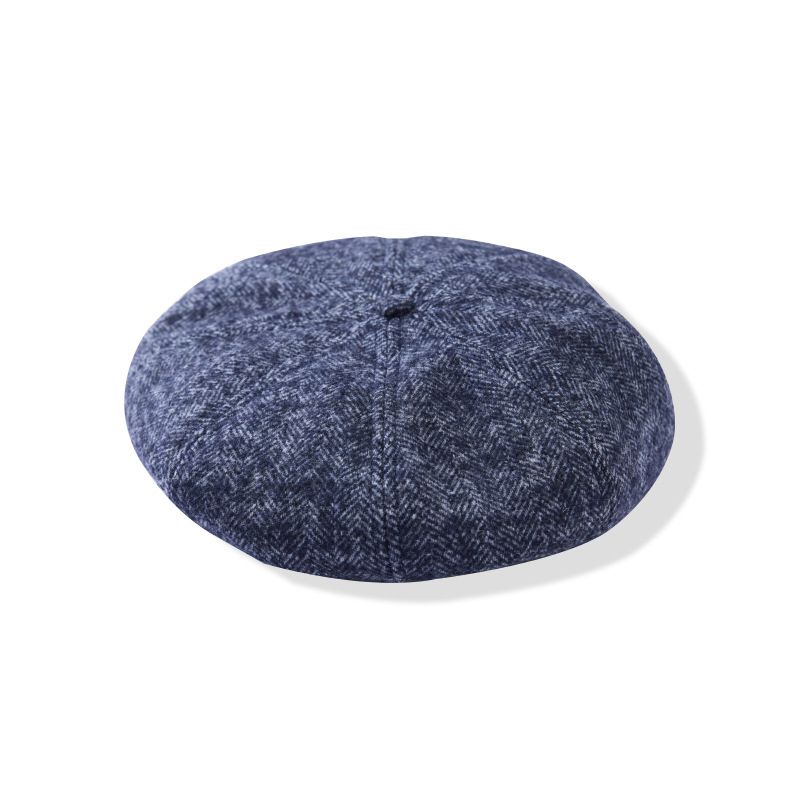 OKONKWO Herbst Winter Republik China Alten Ära Britischen Achteckigen Maler Hut Wolle Baskenmütze_voghion.com