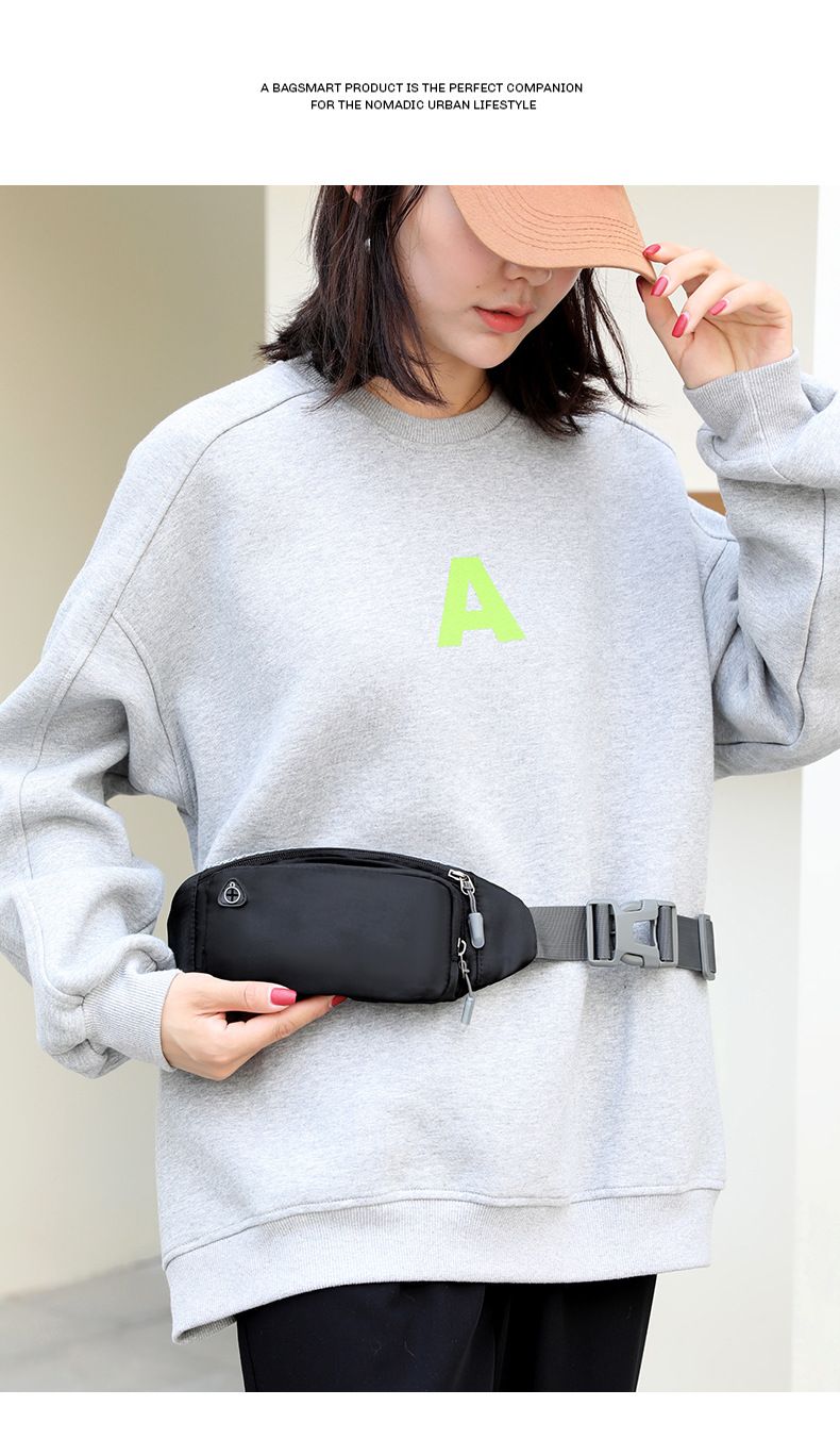 Marsupio ultraleggero in nylon per corsa, viaggi e uso quotidiano - Cinturino regolabile, design multitasche, resistente all'acqua_voghion.com
