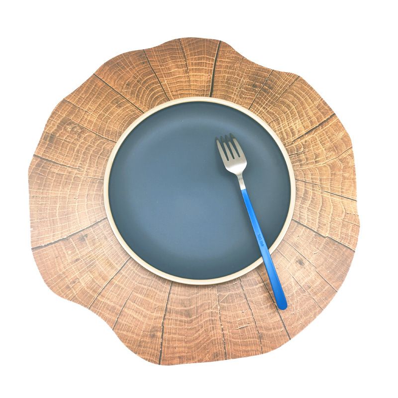 Kork Untersetzer Holz Isolierung Pads Original Holzmaserung Pp Tischsets Tisch Matten_voghion.com