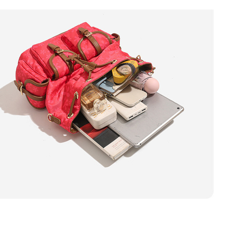 niche Design Floral Commuter Women's Bag 2025 Spring And Summer New Casual College Students Backpack Fashionable Versatile Casual Daily_voghion.com