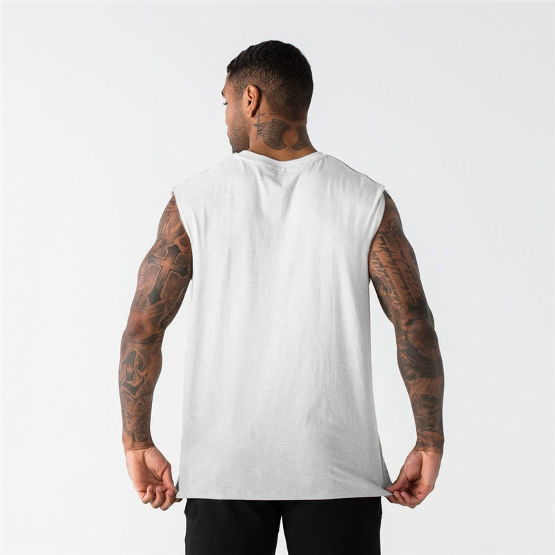 Herren-Sport- und Fitnessweste, Fitness- und Muskeltrainings-Unterhemd, ärmelloses, atmungsaktives Mesh-T-Shirt, Lauf- und_voghion.com