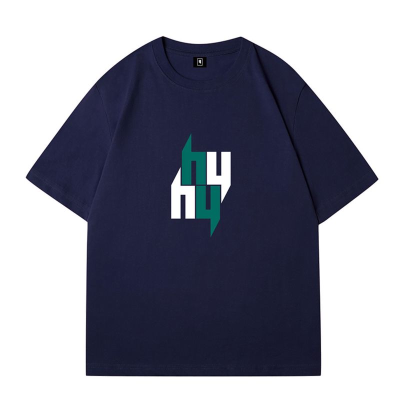 Yelir World Men's Simple Short Sleeved T-shirt Trendy Brand Summer Breathable Pure Cotton Thin Round Neck Half Sleeve_voghion.com