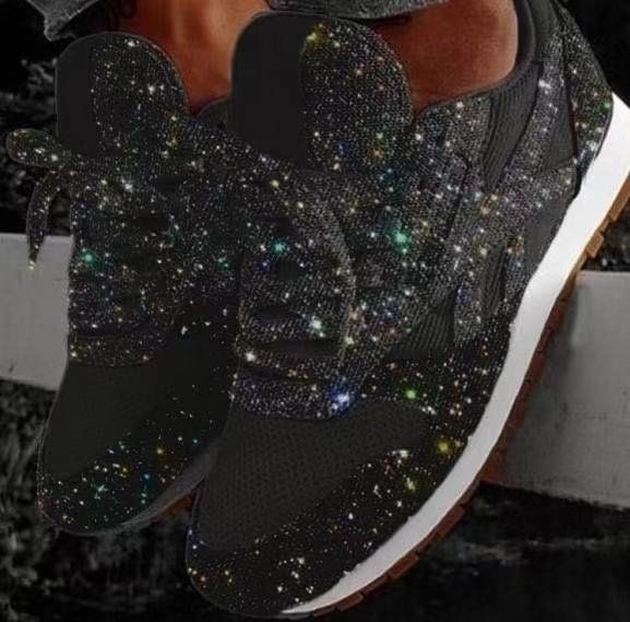 Zapatos deportivos para mujer 2021, nuevos zapatos de plataforma con lentejuelas, zapatos deportivos de suela gruesa con diamantes de imitación transpirables a juego para mujer, talla grande, comercio exterior_voghion.com