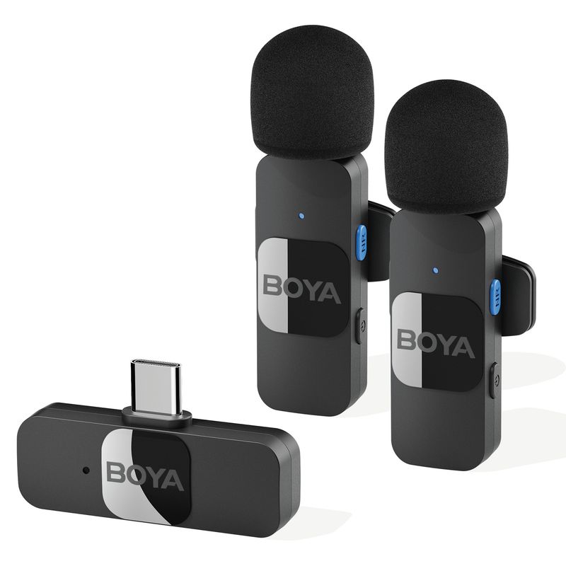 BOYA BY-V Professional Wireless Lavalier Mini Microphone for iPhone iPad Android Live Broadcast Gaming Recording_voghion.com