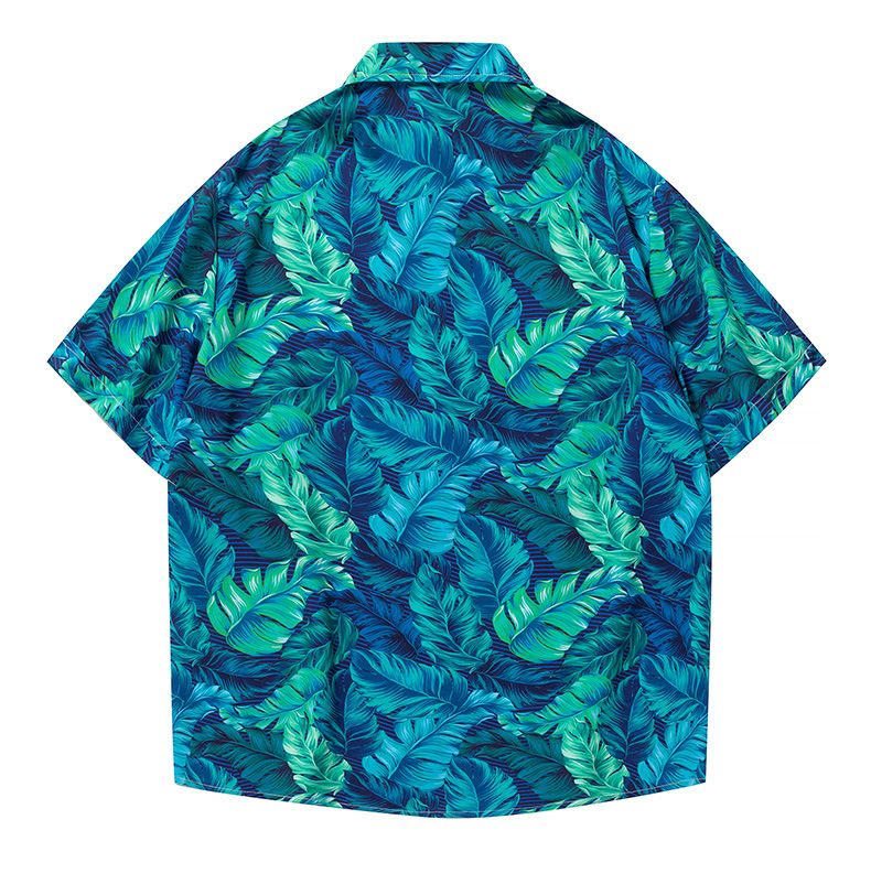 Camicia da spiaggia estiva da uomo, camicia da spiaggia a maniche corte da uomo, camicia da spiaggia ad asciugatura rapida_voghion.com