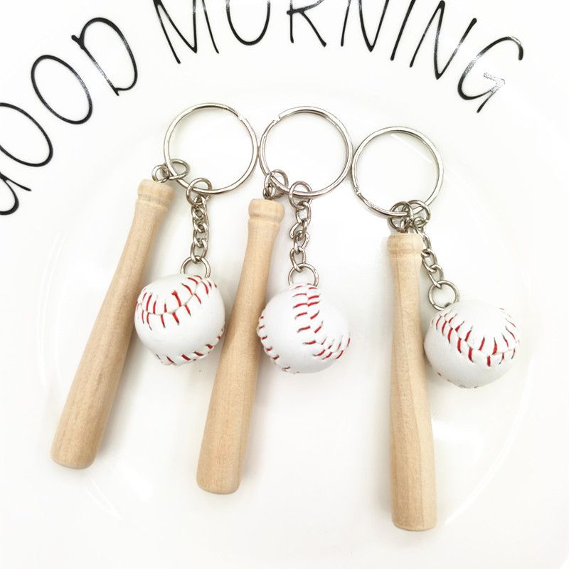 Transfrontalieră creativ lanț de chei de baseball pandantiv simulare Sport Baseball breloc pandantiv mașină cadou_voghion.com