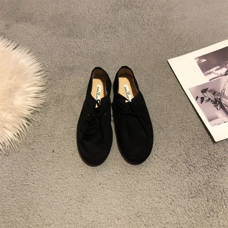 Scarpe da donna semplici, classiche, casual, britanniche, con tacco basso e plateau, comode e rilassanti, Ddmysaturn_voghion.com