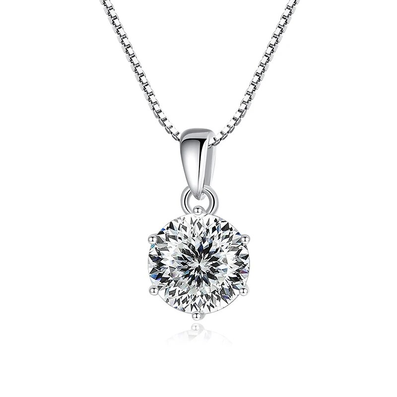 Collana con ciondolo in moissanite autentica da 1 CT Tancise per donna, gioielli raffinati per matrimonio, festa in argento sterling di alta qualità_voghion.com