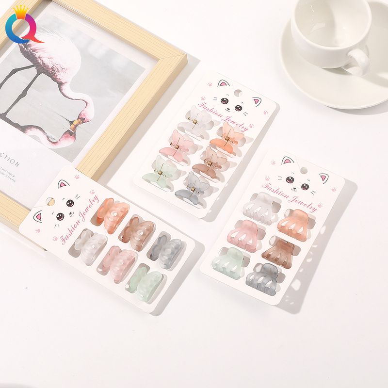 Mini-Haarspangen-Set – 6-teiliges Haarklammer-Set in matten Pastellfarben für Damen (klein, rutschfest, vielseitig für Ponyfrisuren und Hochsteckfrisuren)_voghion.com