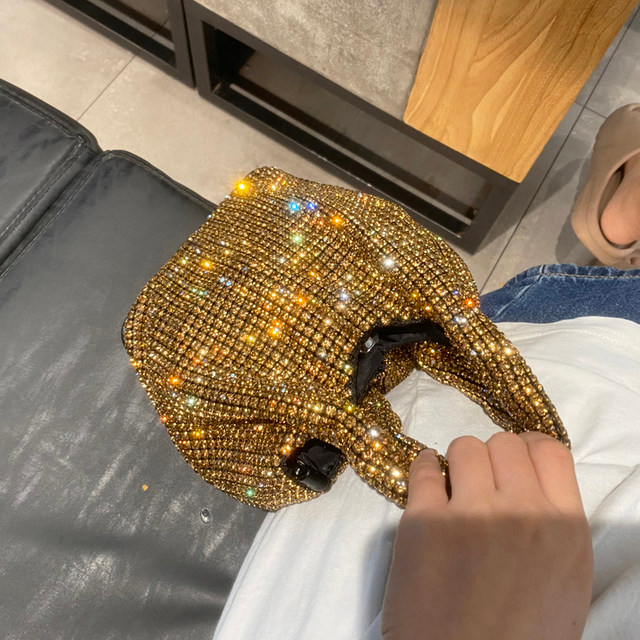 Sac à main d'embrayage en cristal brillant seau sac à bandoulière strass sacs à main et sacs à main de luxe Designer pochette de soirée sac à main_voghion.com
