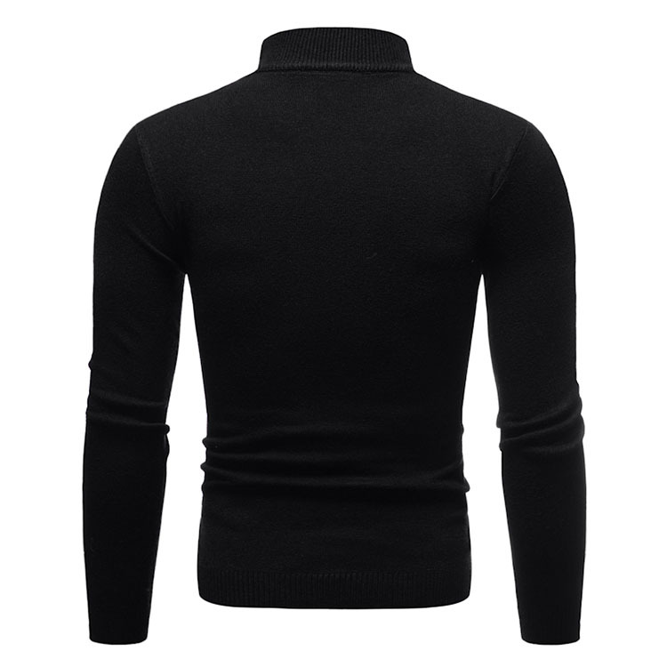 Herren Herbst und Winter Neue Mode Bequemer halber Rollkragen-Freizeitpullover_voghion.com