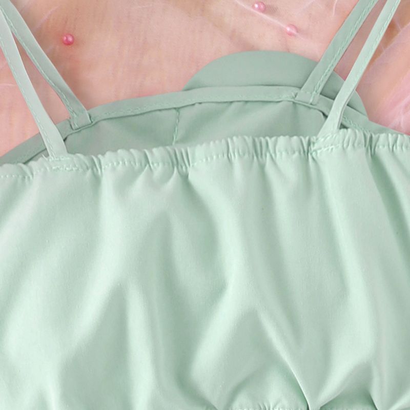 Mutter Kinder Sommer Stilvolle Anzug 3D Drei Dimensionale Blume Hosenträger Top Einfache Hosen Mädchen Anzug_voghion.com