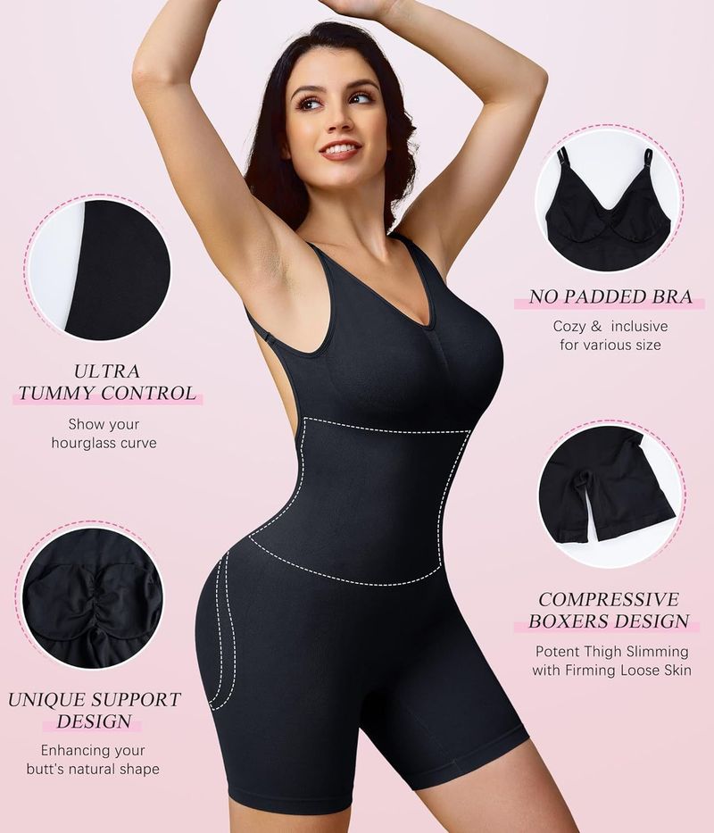 European And American Cross-Border Strap Shapewear Bodysuit Boxer Briefs Tight-Fitting Hip-Lifting Tummy Control_voghion.com