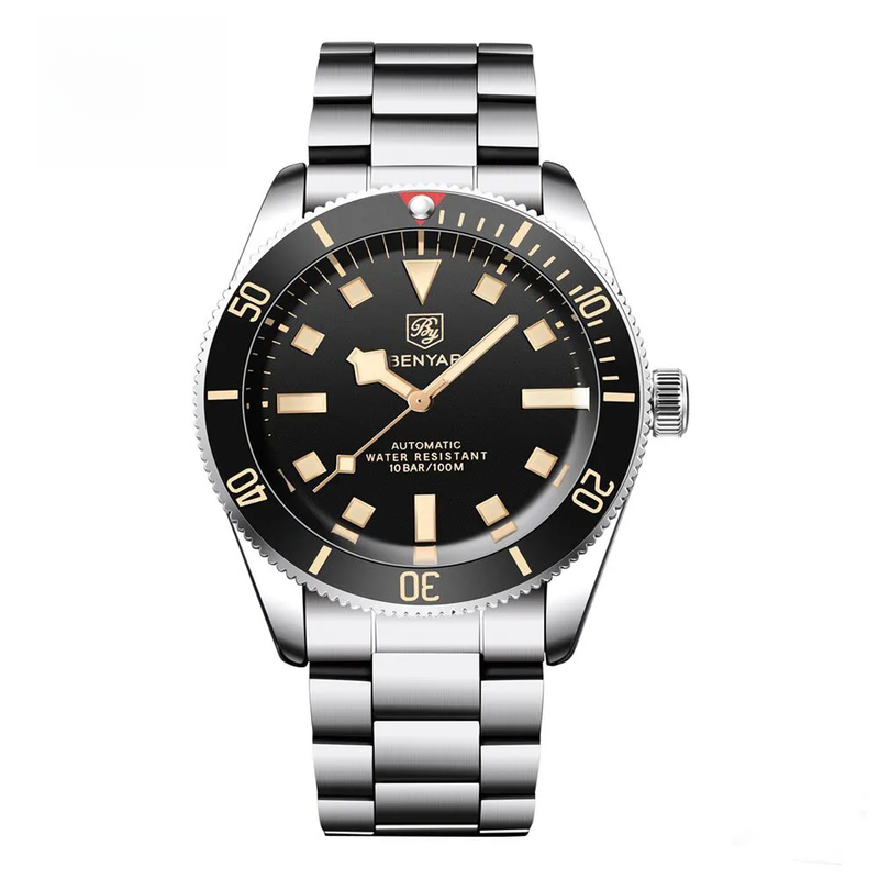 Benyar - Horloge, Luxe Merk Herenaccessoires, Automatisch, Waterdicht Tot 2024 Meter, Mechanisch, Eenvoudig Helder, Nieuw,_voghion.com