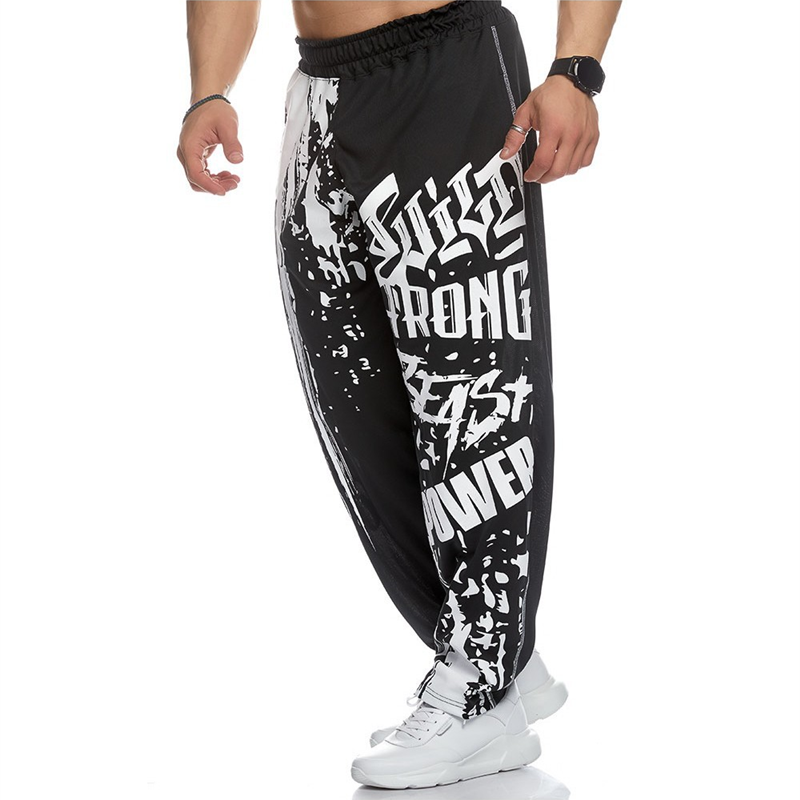New Running Jogging Men Mesh cloth Bodybuilding Joggers Sweatpants Harem Long Trousers Fiess Sport Training Pants_voghion.com