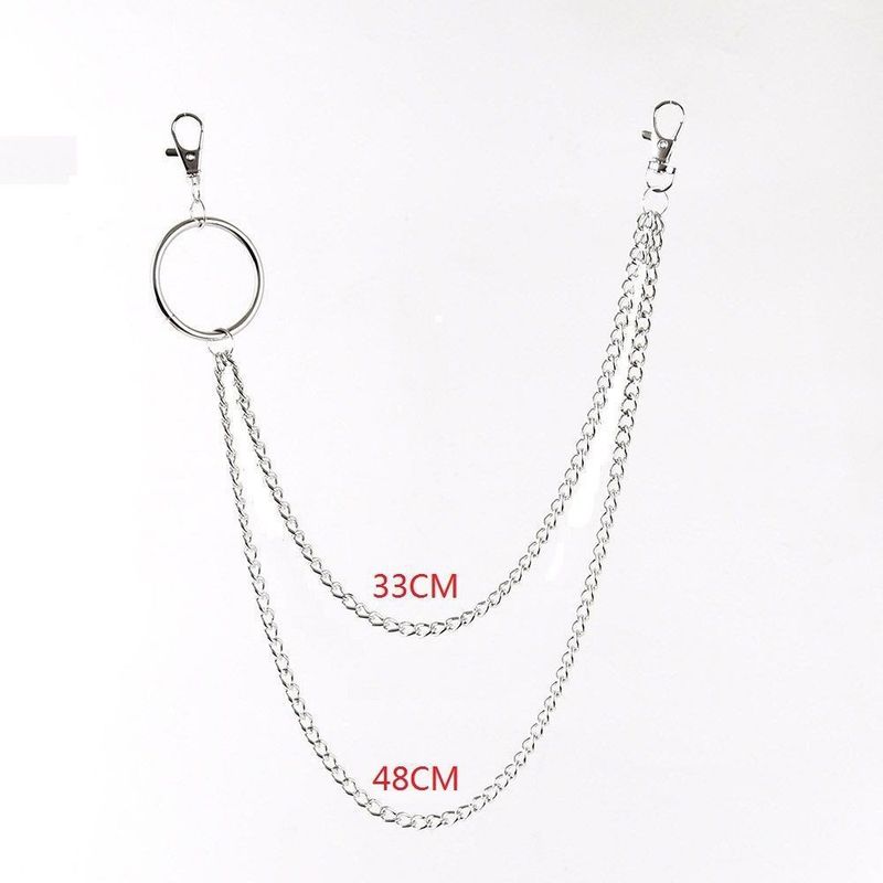 Mode Trendy Hosen Ins Taille Hip Hop Metall JK Jeans Gürtel Unisex Kleidung Kette_voghion.com