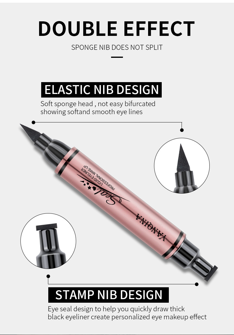 3 pçs cabeça dupla 2 in1 delineador líquido à prova dwaterproof água estrela coração asa formas tatuagem selo rápido para secar olho forro lápis ferramenta de maquiagem_voghion.com