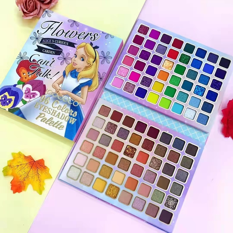 Augenblume Prinzessin 96 Farbe große Platte Lidschatten Perle matt hell Kristall Bühne Make-up Kinderkleidung_voghion.com