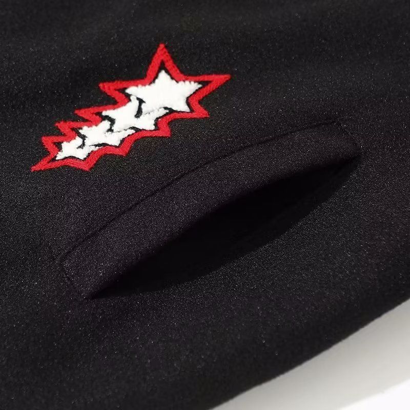 Herrenbekleidung Retro Rot Bestickte Baseballjacke Für Männer Und Frauen Frühling Und Herbst Lässige Lose Jackenoberteile Für Männer_voghion.com