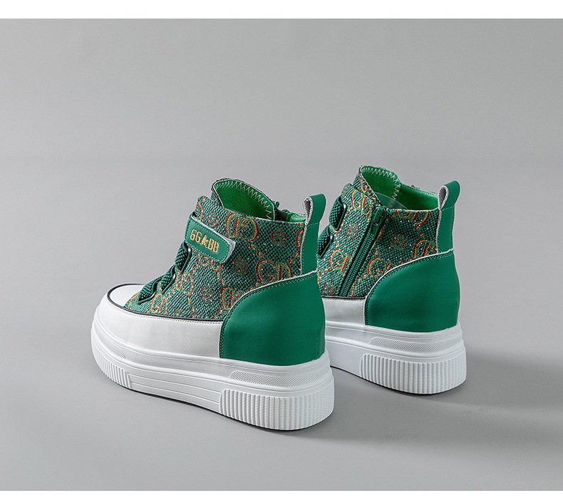 High-Top-Leder, beliebte weiße Schuhe, Boutique, vielseitiger flacher Absatz, dicker Boden, Muffin, größere Damenschuh-Generation_voghion.com