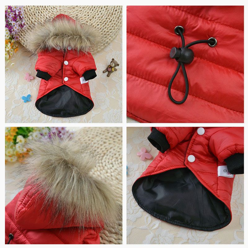 Winter Warm Hoodie Soft Cotton Pet Clothing, Waterproof Jacket Puppies For Small And Medium Dogs, Coat, Bulldog By PawParty Store_voghion.com