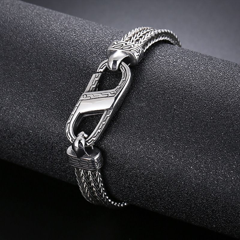 Herrenarmband aus Titanstahl mit Vintage-Drachenknochen-Design – langlebiger und stilvoller Unisex-Schmuck als Geschenk – Größen 7–11_voghion.com