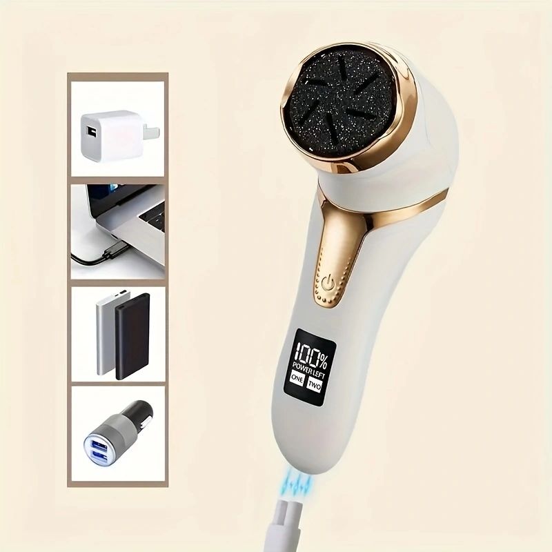Removedor de callos eléctrico para pies, lima de pies portátil y recargable, herramientas de pedicura con amoladora de pies._voghion.com