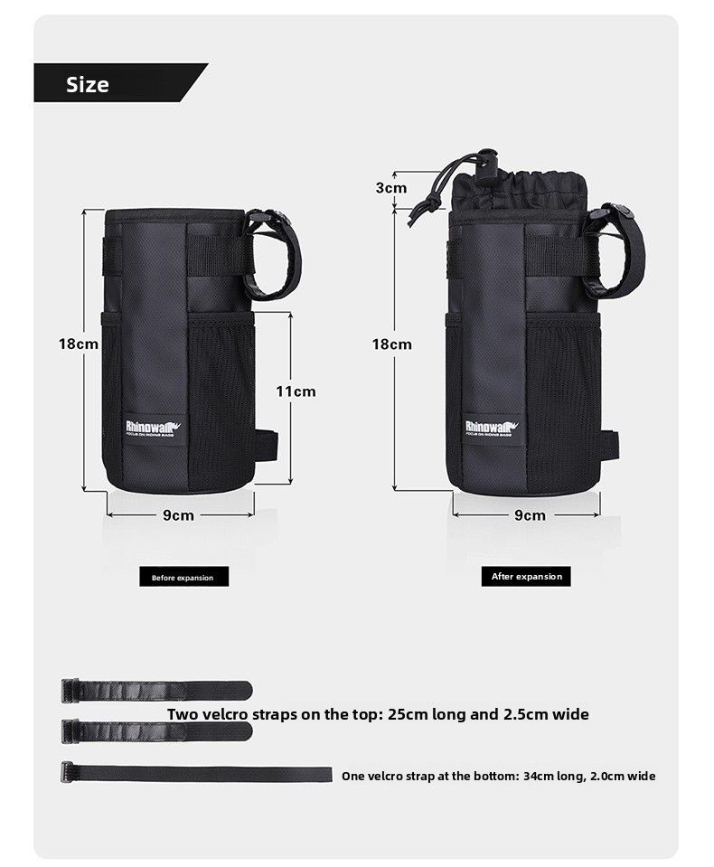 Rhinowalk/Rhinocycle Isolierte Mountainbike-Lenkertasche, tragbare Fahrrad-Wasserflasche, Werkzeugtasche_voghion.com