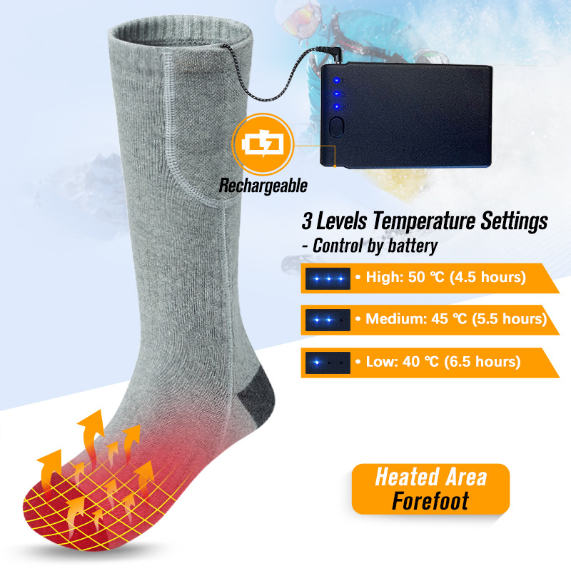 Ricarica di calzini caldi e resistenti al freddo, calzini riscaldanti per uomo e donna, calzini riscaldanti elettrici caldi_voghion.com
