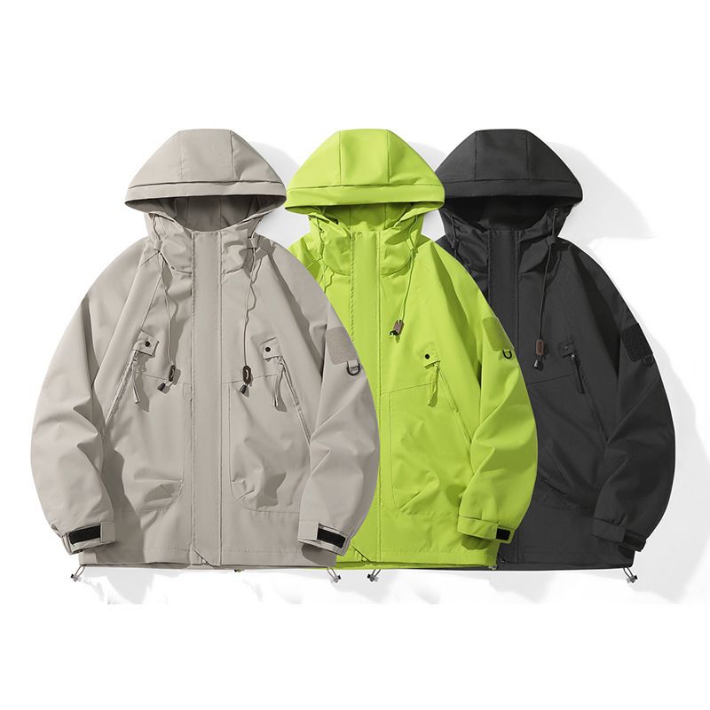 2024 New Spring And Jacket Men's Windbreaker Workwear Pocket Outdoor Waterproof Autumn Coat Unisex_voghion.com