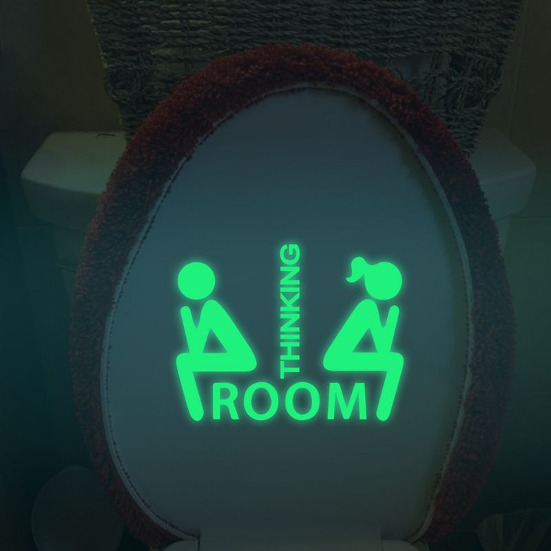 Room Thinking strahlt 4 Stunden lang Grün Nachtlicht Toilettenaufkleber_voghion.com