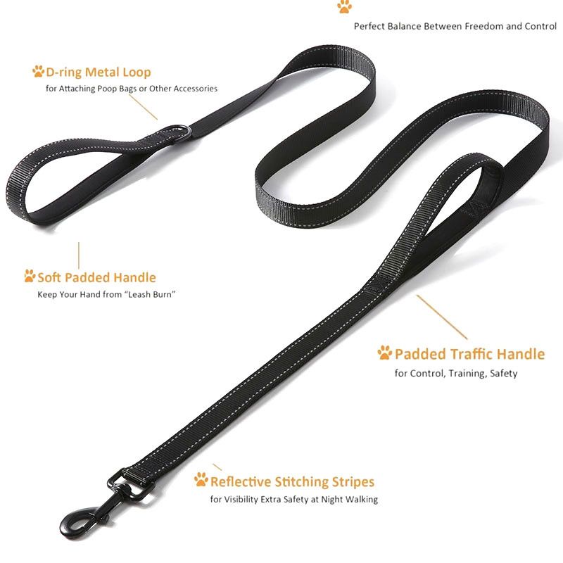 New Pet For Large And Medium Dogs, Reflective With Dual Handles, Explosion-Proof Dog Walking Leash_voghion.com