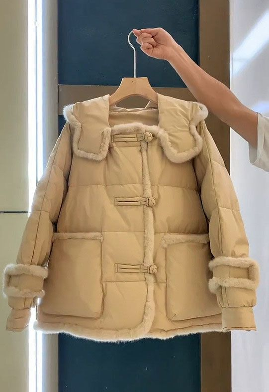 2022 Winter New Small Fragrant Wind Down Women's Short stature Design with Thickened Hooded Cotton Coat_voghion.com