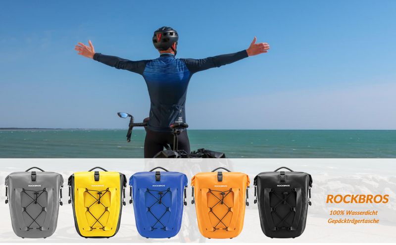 Sacoche de porte-vélo ROCKBROS, 100 % étanche, capacité de 25 à 32 litres, 5 couleurs_voghion.com