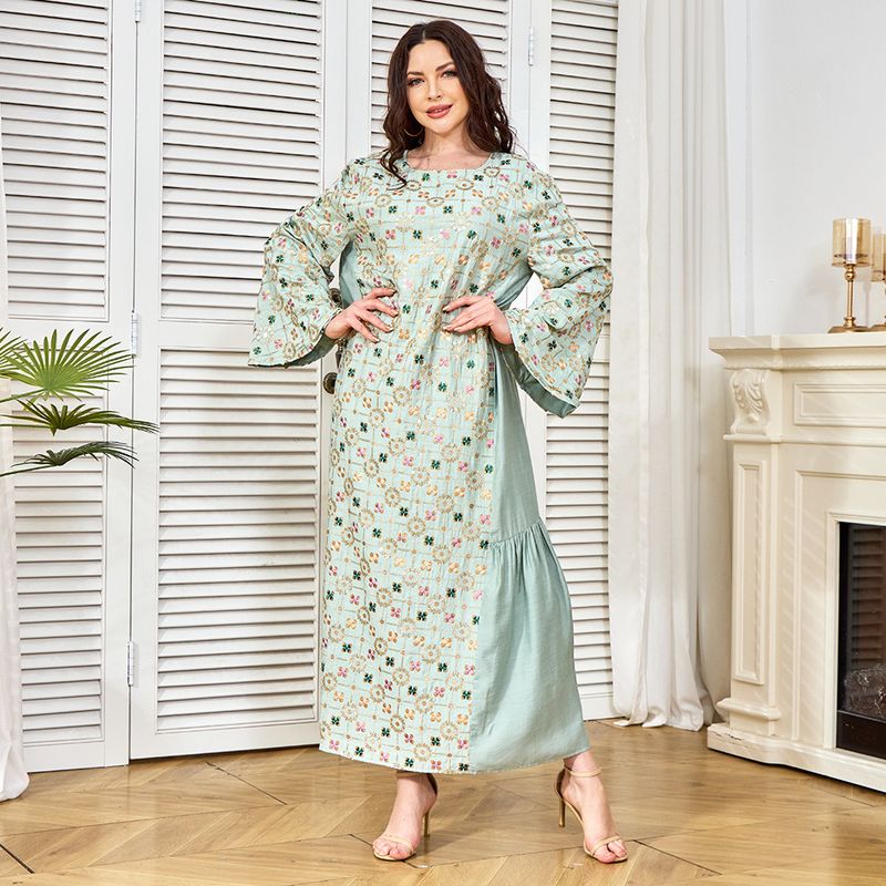 Nouveaux vêtements pour femmes musulmanes de l'usine de vêtements, robe de jeûne perlée, robe Abaya_voghion.com