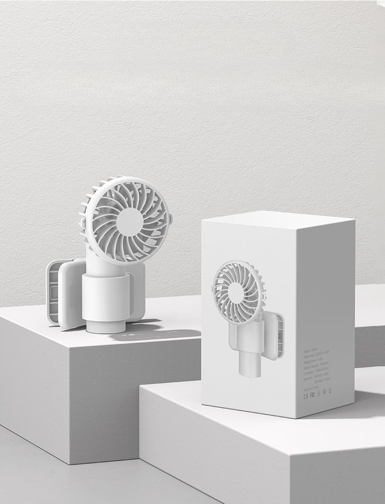 Tragbarer Handheld-Ventilator für Reisen im Freien, USB, wiederaufladbar, starker Wind, Desktop, kleiner Taschenclip, Regenschirm, Mini-Ventilator_voghion.com