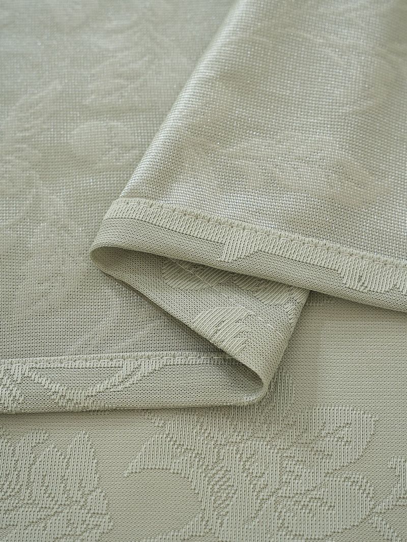 Tende trasparenti vintage verdi - Design in pizzo e ritagli per soggiorno/camera da letto/balcone (elegante tulle semitrasparente che filtra la luce)_voghion.com