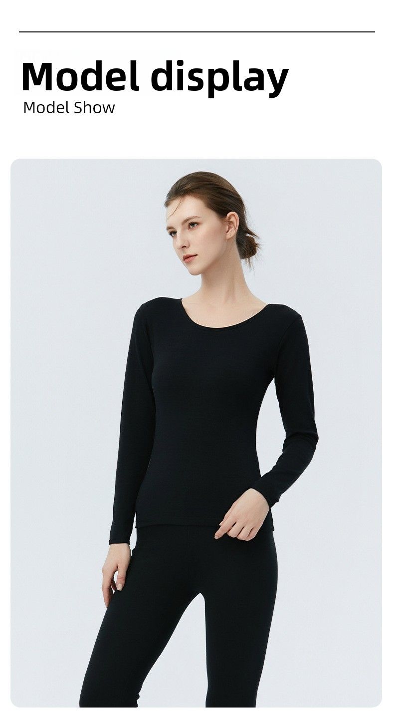 100% Thermal Set For Women, Thin Base Layer Sweater, Xinjiang Cotton Warm Underwear, Women's Heating Underwear_voghion.com