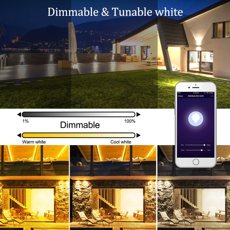LED-valonheitin Tuya Wifi Älykäs kohdevalo ulkokäyttöön 30W 50W 100W 220V RGB Väri Vaihdettava Lämmin Kylmä Valo Alexalle Google Homelle_voghion.com