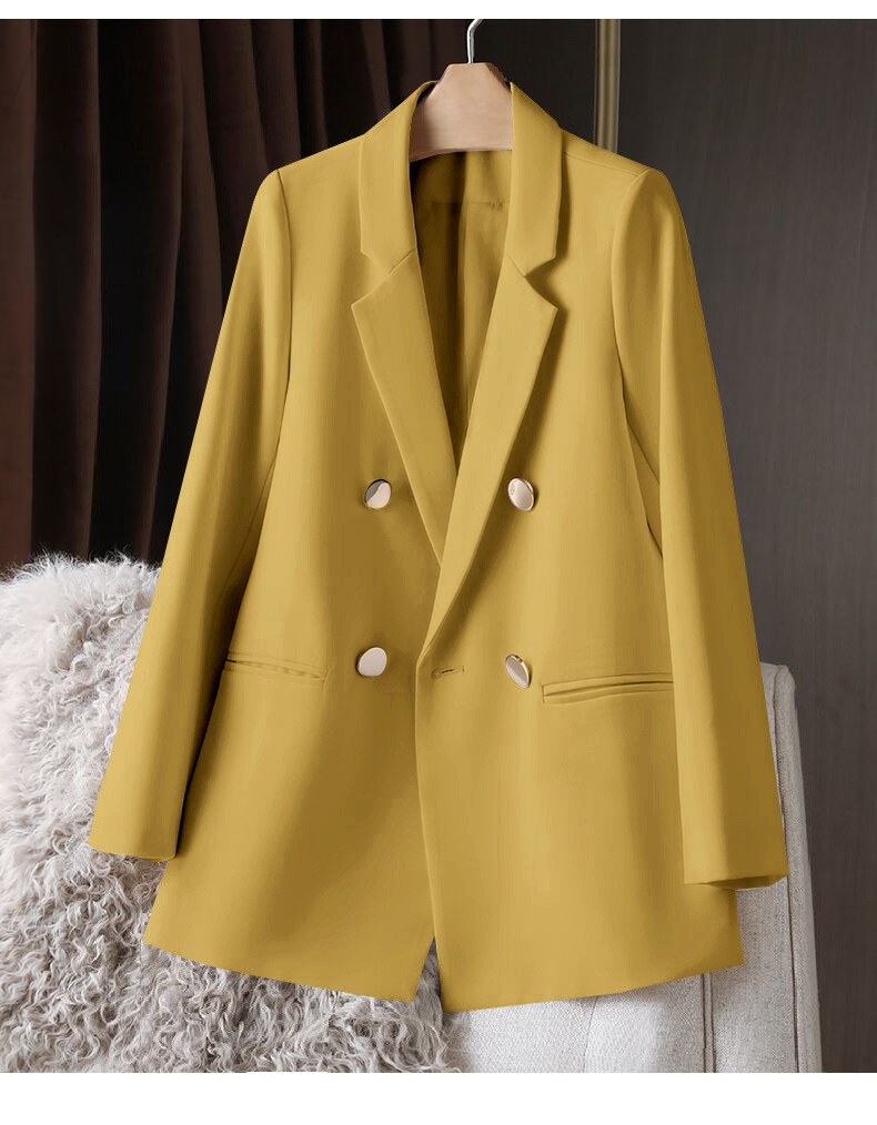 Damenmode Lose weiße Anzugjacke_voghion.com