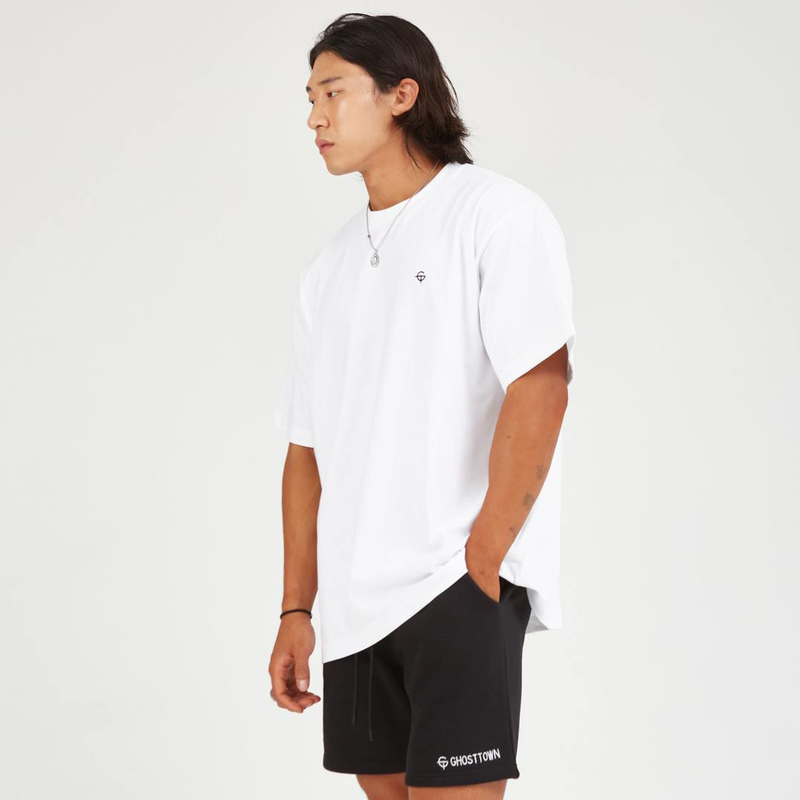 Muscle Spring/Summer New Men's Sports Running Fitness Training Cotton Loose Elastic Oversize Short Sleeve T-shirt_voghion.com