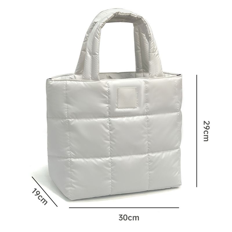 New Fashion Soft Women's Shopping Handheld Down Bag Space Cotton Interlining Waterproof Handbag_voghion.com