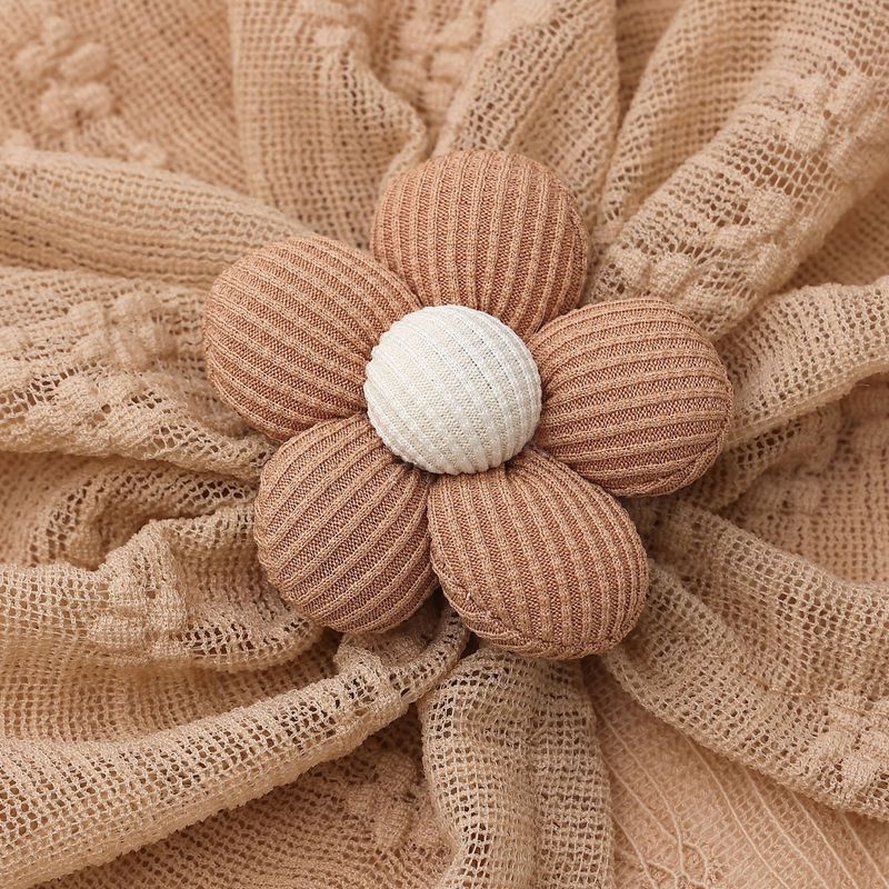 Novo chapéu de gaze de malha respirável para bebês europeus e americanos, joias para cabeça de crianças transfronteiriças, boné fetal de flor de cinco pétalas, fabricantes por atacado_voghion.com