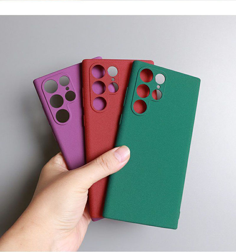 Sandstone Slim Matte Phone Case On For Samsung Galaxy S22 S21 S20 Ultra FE Plus S 22 21 20 5G 2022 S21FE S20FE Soft Back_voghion.com
