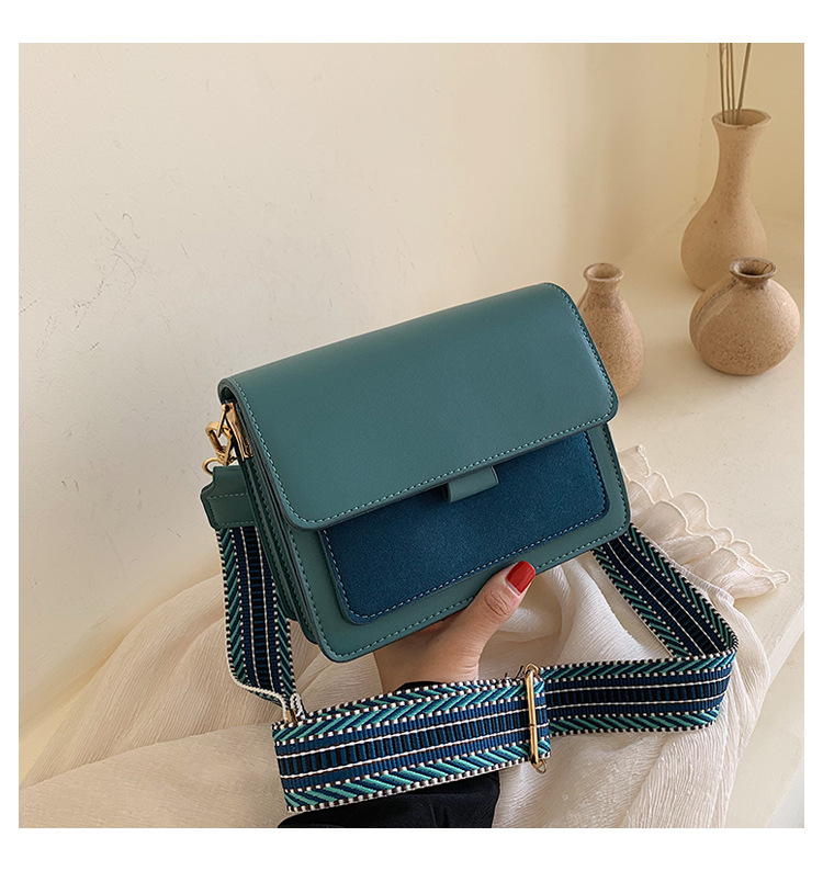 2023 automne nouveau petit sac carré simple sac pour femme personnalité style ethnique ruban couleur contrastante une épaule diagonale sac pour femme_voghion.com