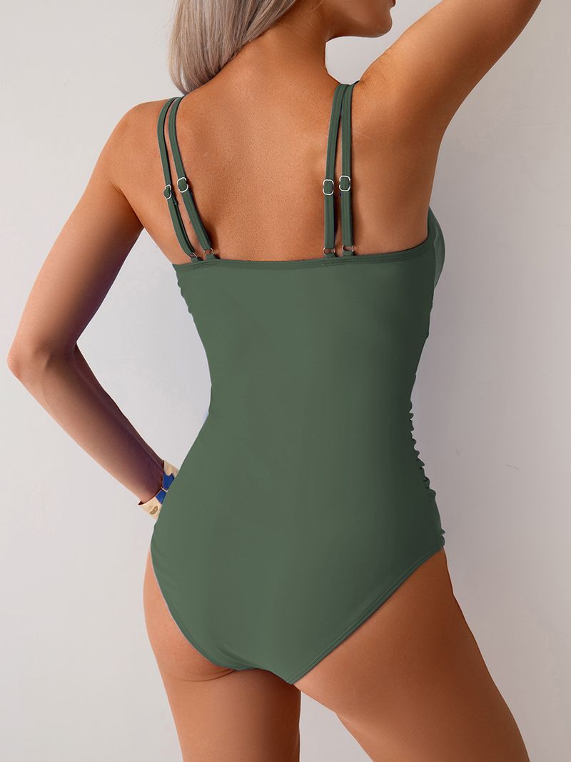 Maillot de bain une pièce pour femme, maillot de bain une pièce en maille épissée, bikini_voghion.com