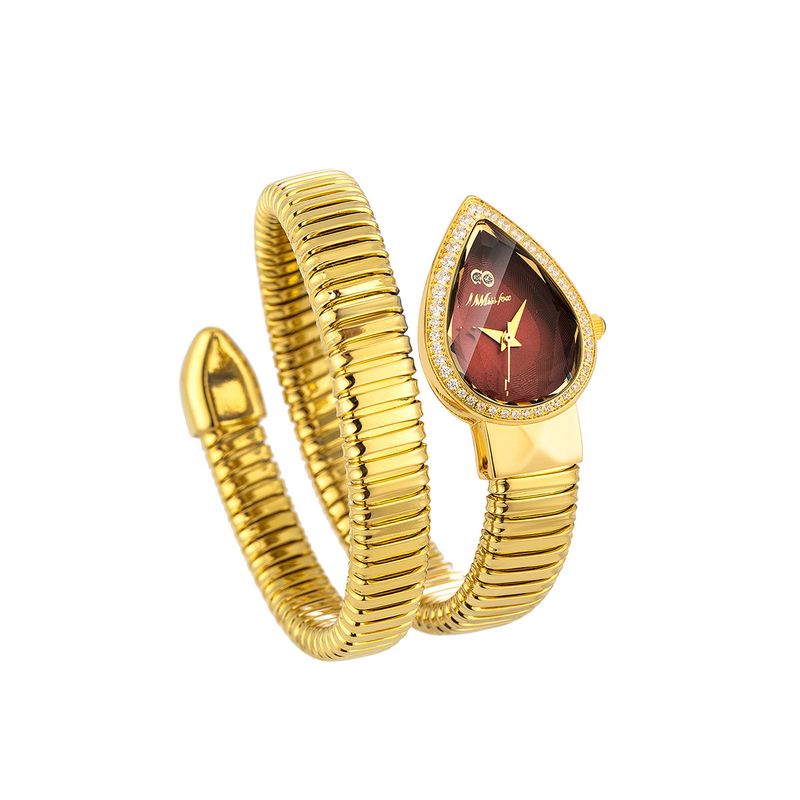 Orologio da polso da donna a forma di serpente, dal design unico, classico e squisito, intarsiato, nuovo in Europa e America, 2025_voghion.com