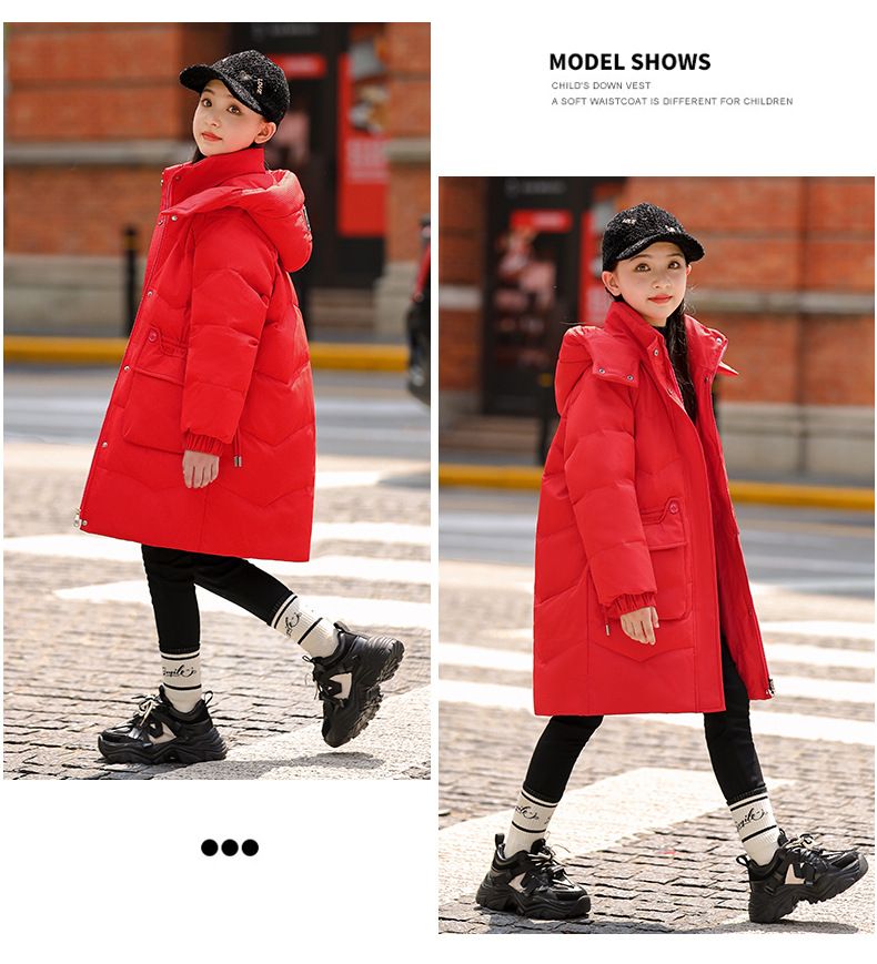 Trendy Girls' Winter Down Jacket – 90% White Duck Feather Coat With Cartoon Prints (5 Colors, Loose Fit, Ultra-Warm For Kids 8-16 Years Old)_voghion.com