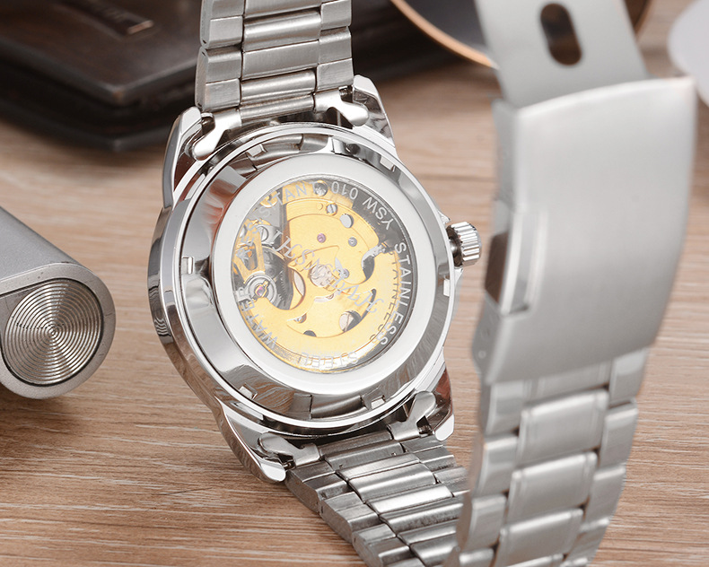 New Fashion Trend Men's Double sided Hollow Fully Automatic Mechanical Watch_voghion.com